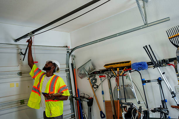 Professional Garage Door Panel Replacement technician working in Lincoln, ND